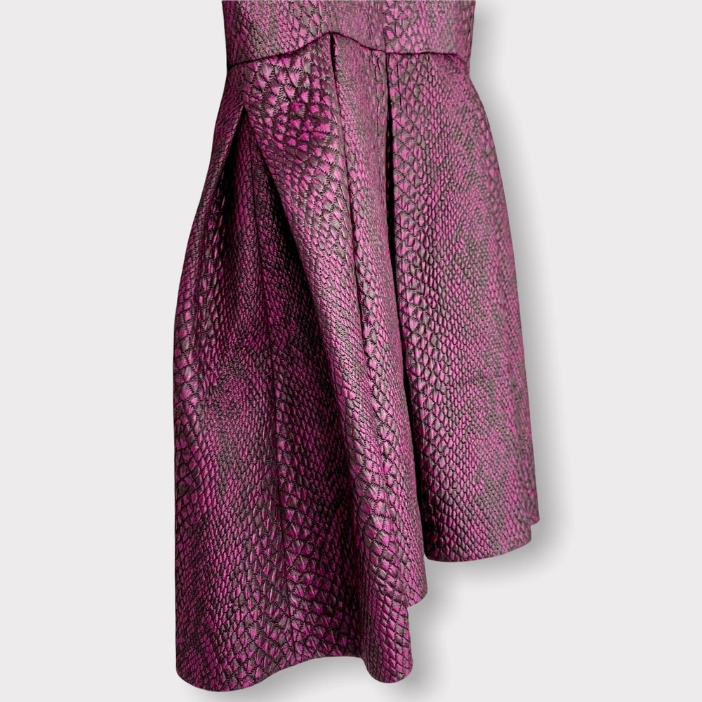 Tibi Cobra Jacquard Sleeveless Dress in Purple Size 0 - Picture 6 of 13